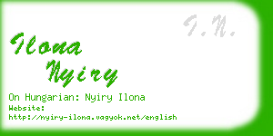 ilona nyiry business card